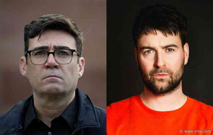 Manchester Mayor Andy Burnham shouts out The Courteeners in victory speech