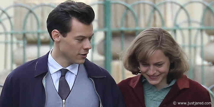 Harry Styles Films Scenes at Royal Pavilion With Emma Corrin for 'My Policeman'