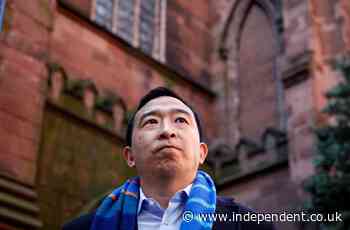 Andrew Yang criticised online for cursing during mayoral campaign event at church