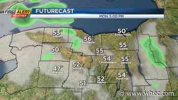 First Alert Weather: Cold start to the week with a slight shower threat, but better days ahead with a warm-up later this week