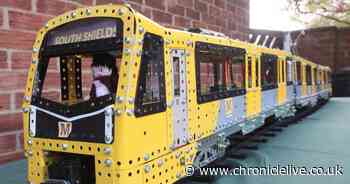 Gateshead model maker creates his own Metro train out of Meccano