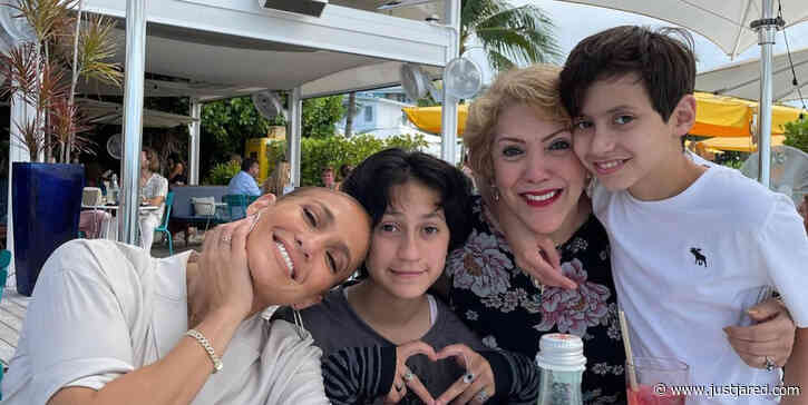 Jennifer Lopez Cozies Up with Twins Emme & Max Along with Mom Lupe on Mother's Day!