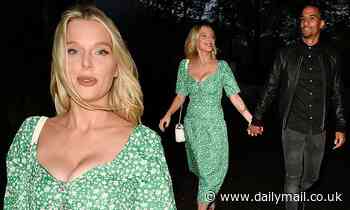 Helen Flanagan dines out with fiancé Scott Sinclair... two months after welcoming their third child - Daily Mail