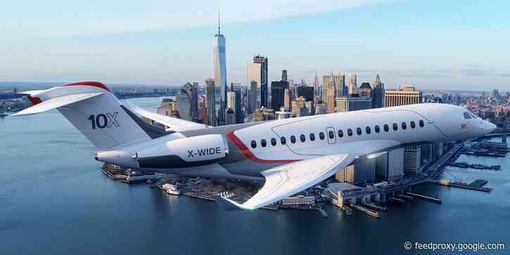 Dassault's largest-ever private jet can fly up to 7,500 nautical miles and has fighter jet tech- meet the $75 million Falcon 10X