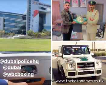 Bolton boxer Amir Khan visits Dubai police - The Bolton News