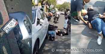 Auto de lujo atropella a motociclista y huye en Cuernavaca; deja tirada una placa - Diario de Morelos