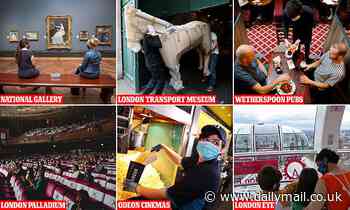 Coronavirus UK: Pubs, restaurants, theatres, cinemas and museums prepare to reopen
