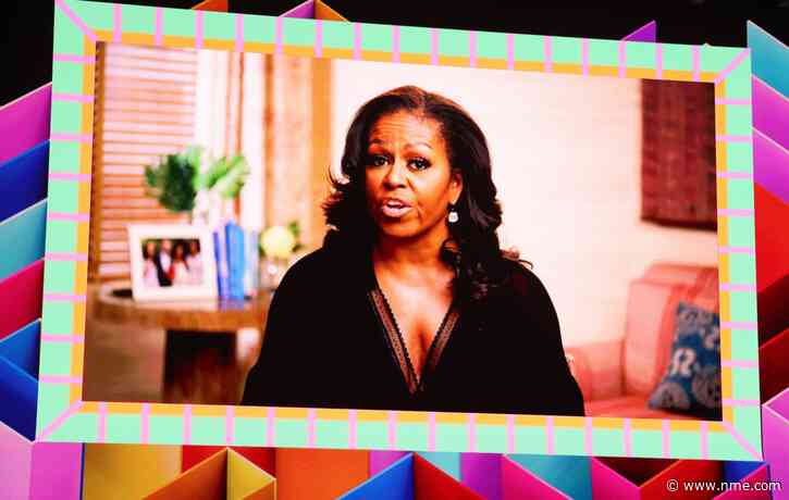 Michelle Obama presents award to The Weeknd at The BRITs