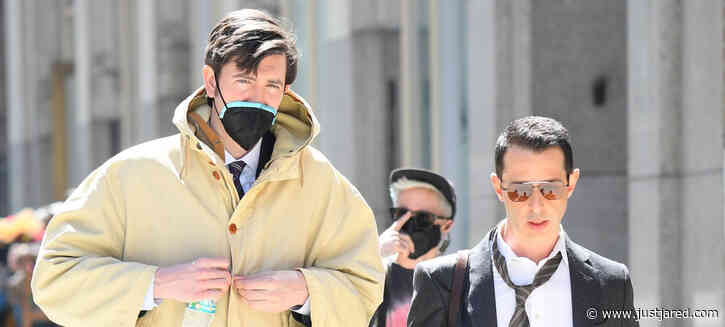 Nicholas Braun & Jeremy Strong Take a Break From Filming 'Succession' Season Three in NYC