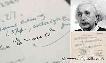 History: Letter by Albert Einstein containing his famous E = mc² formula goes on sale for £282,000 