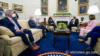 Biden talks 'compromise' on infrastructure as he meets with congressional leadership