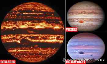 Incredible infrared images show Jupiter's churning atmosphere