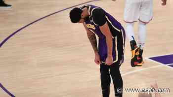 Los Angeles Lakers' Anthony Davis 'hurting,' iffy to play Wednesday vs. Houston Rockets - ESPN