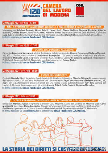 120° anniversario Camera del Lavoro di Modena: dal 20 al 23 maggio quattro giorni di eventi - SulPanaro