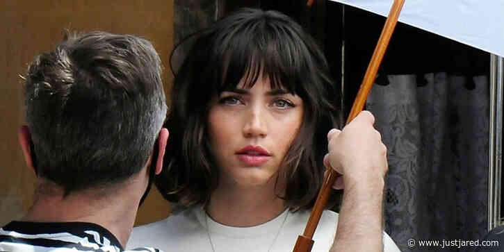 Ana de Armas Shows Off Her Blunt Bob While Joking Around On Set With 'The Gray Man' Movie Crew
