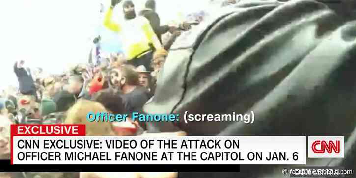 Bodycam video shows a DC police officer being assaulted by Capitol rioters, with one yelling: 'I got one!'