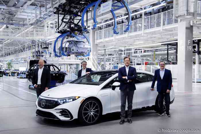 Mercedes Benz EQS electric vehicle goes into production