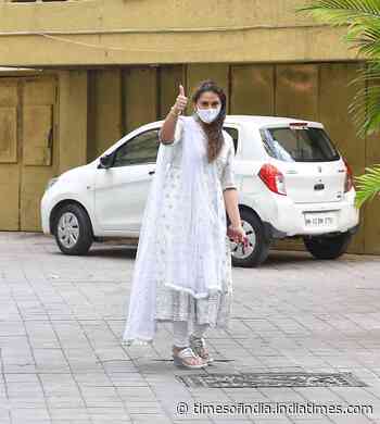 Huma Qureshi poses for paparazzi on the auspicious occasion of Eid