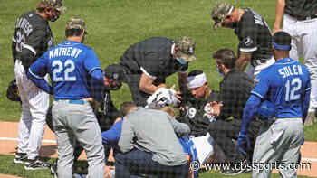 White Sox's José Abreu and Royals' Hunter Dozier exit Friday's game after full speed collision during pop-up