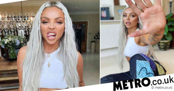 Jesy Nelson shows off platinum blonde look after praising former band Little Mix’s Brits win