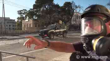 CNN correspondent reports in midst of tear gas and hurled rocks in West Bank