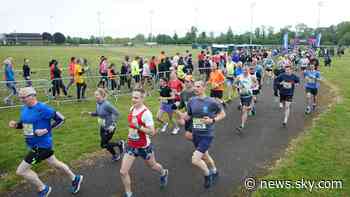 COVID-19: Excitement and cheers as runners unite at coronavirus-safe London races - Sky News