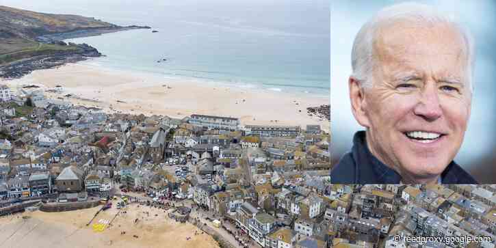 Thousands of police officers, sniffer dogs and drones are set to descend on a tiny English seaside town for President Biden's first big moment on the world stage
