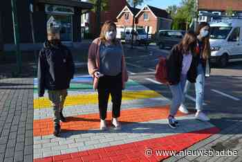 Gemeente zet met regenboogzebrapad strijd voor homorechten i... (Evergem) - Het Nieuwsblad