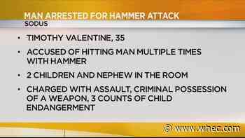 Deputies: 1 arrested after striking man with hammer