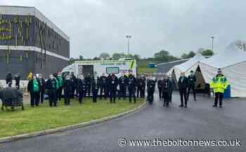 Hundreds more queue up at Essa Academy, Bolton, to receive Covid vaccinations