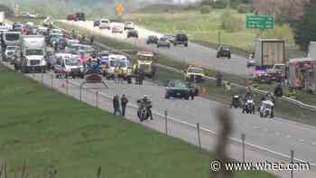 One airlifted after motorcycle crash near Batavia
