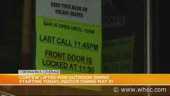 Outdoor dining curfew lifts Monday