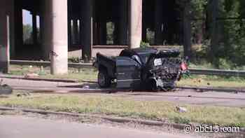 Houston traffic: Vehicle flies off overpass on the North Freeway, falls 30 feet and driver is expected to survive - KTRK-TV