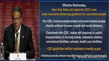 Cuomo: NY will follow CDC guidance on masks, distancing for vaccinated people effective Wednesday