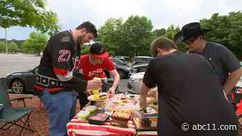 Canes fans tailgate in preparation for Playoff Game 1
