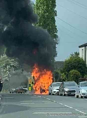 Ambulance fire believed to have started accidentally - St Helens Star
