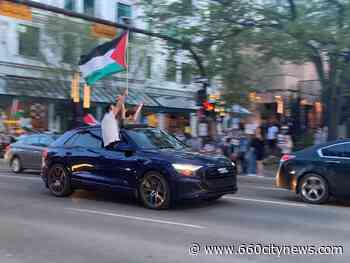Pro-Palestine rally in Calgary stops traffic; thousands gather at protests across North America - 660 News