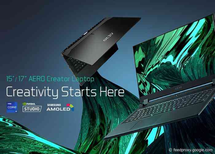 Gigabyte Aero laptops powered by 8-core 11th Gen Core CPUs