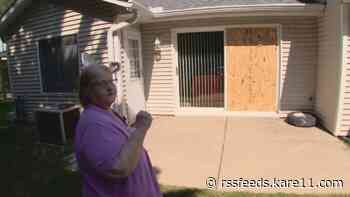 Close call in Coon Rapids after tire rips through window