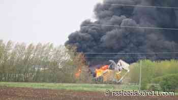 Fiery train derailment prompts evacuation of small Iowa town