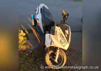 Motorbike with exhaust held together by rope seized in Burnley