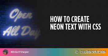 How to Create Neon Text With CSS