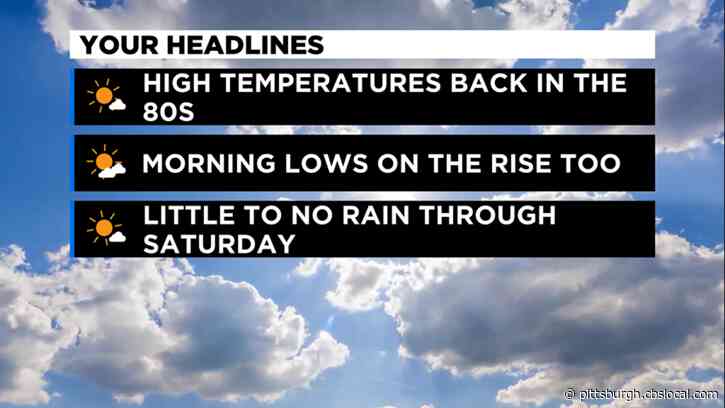 Pittsburgh Weather: Temperatures Continue To Climb As The Weekend Approaches