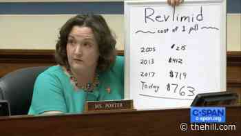 Katie Porter brings her whiteboard to accuse pharma CEO of inflating drug prices