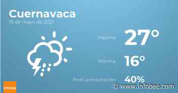 Previsión meteorológica: El tiempo hoy en Cuernavaca, 19 de mayo - infobae