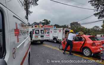 Choque entre autobús de pasajeros y auto particular en la México-Cuernavaca - El Sol de Cuautla