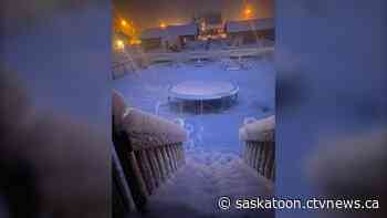 Clash of cold and warm weather means snowfall for parts of northern Sask.