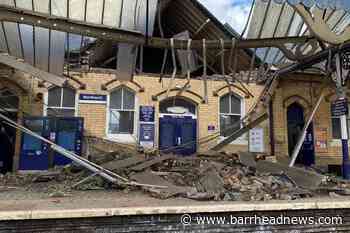 Bricks crash onto railway station platform after roof and wall collapse - Barrhead News