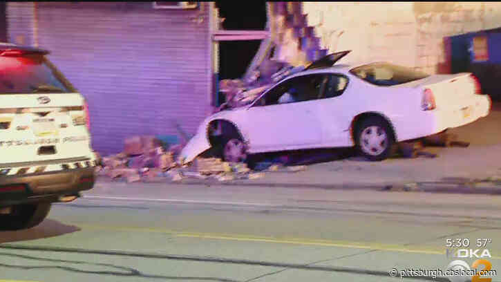 Car Slams Into Building On West Liberty Avenue