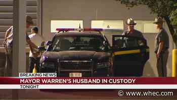 Mayor Warren's husband awaiting arraignment on drugs, weapons charges